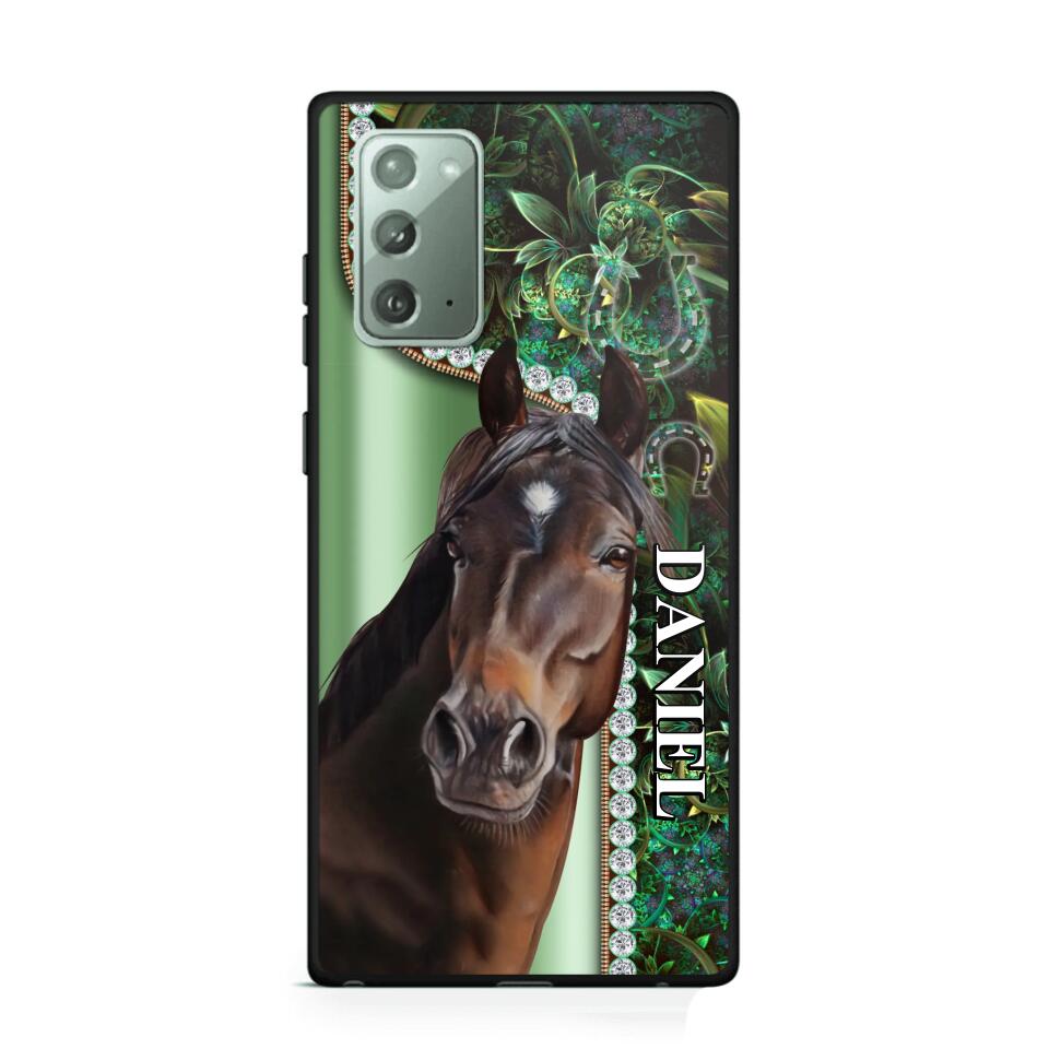 Personalized Horse Lover Sparkling Phone Case Printed 22AUG-HY24