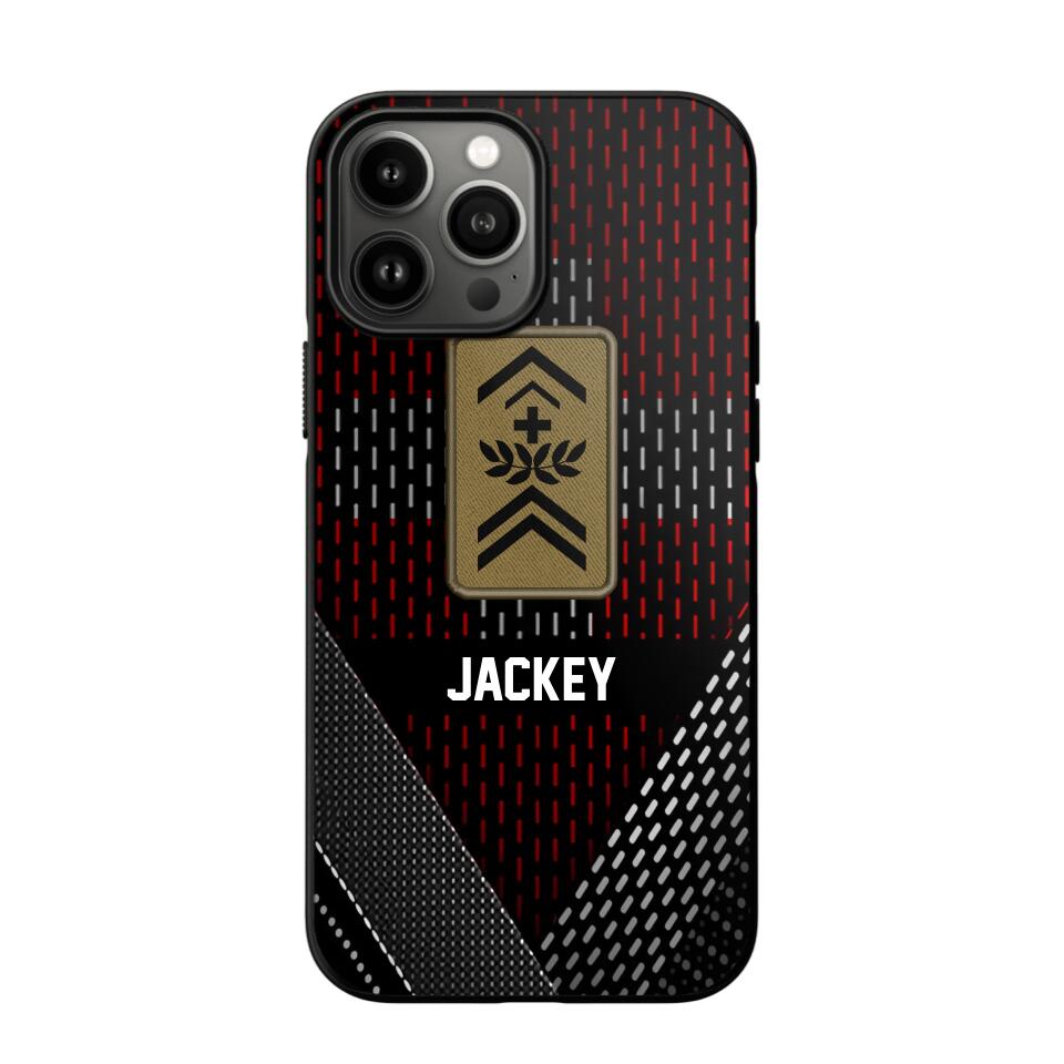 Personalized Swiss Veteran/ Solider Rank Phonecase 3D Printed QTVQ2508