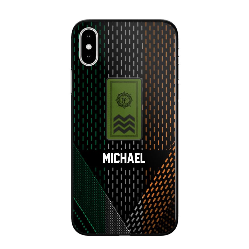 Personalized Irish Veteran/ Solider Rank Phonecase 3D Printed QTVQ2508