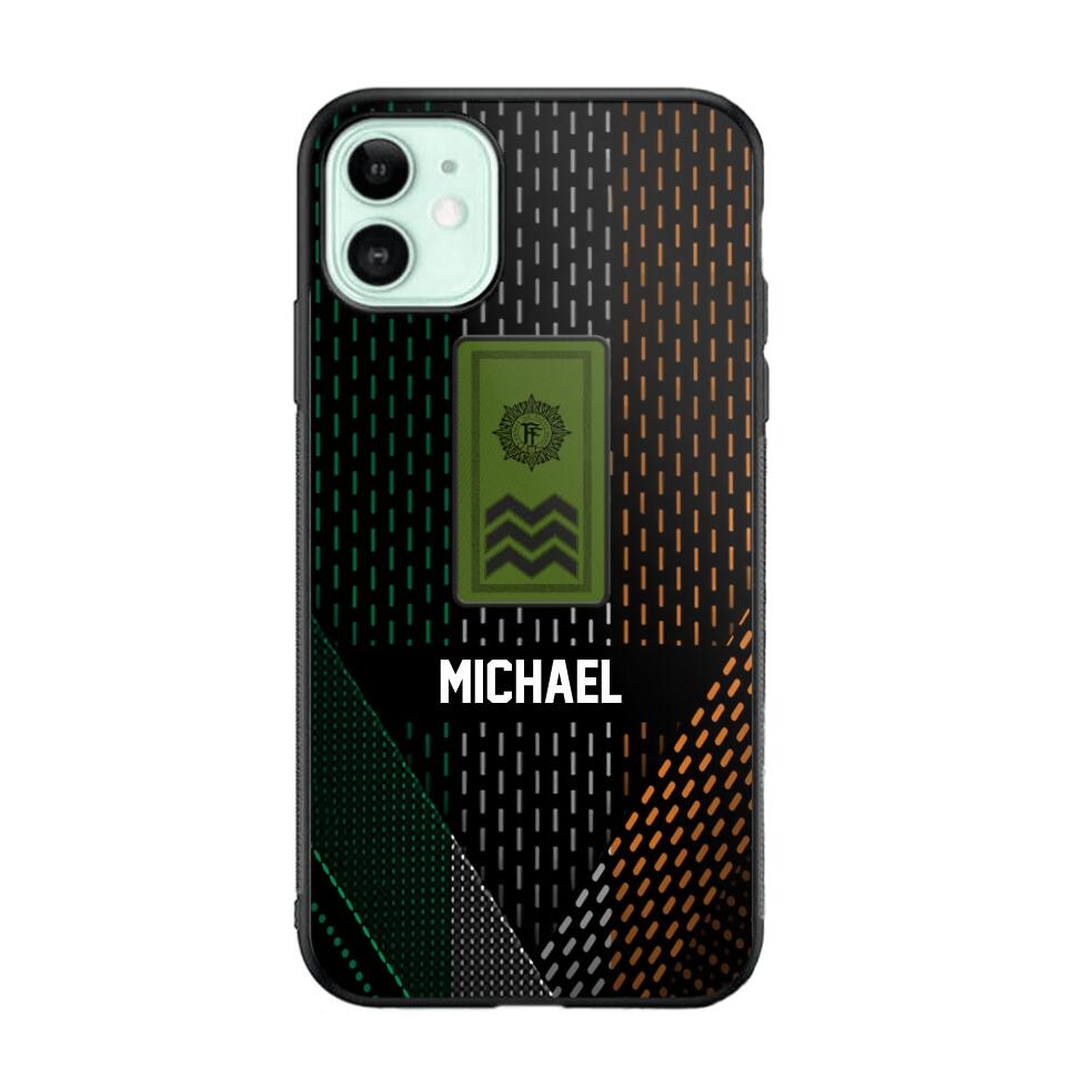 Personalized Irish Veteran/ Solider Rank Phonecase 3D Printed QTVQ2508