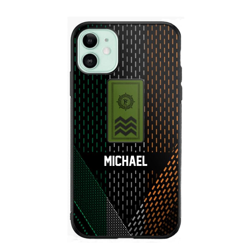 Personalized Irish Veteran/ Solider Rank Phonecase 3D Printed QTVQ2508