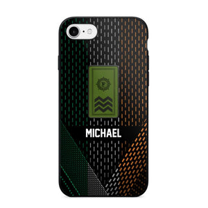 Personalized Irish Veteran/ Solider Rank Phonecase 3D Printed QTVQ2508