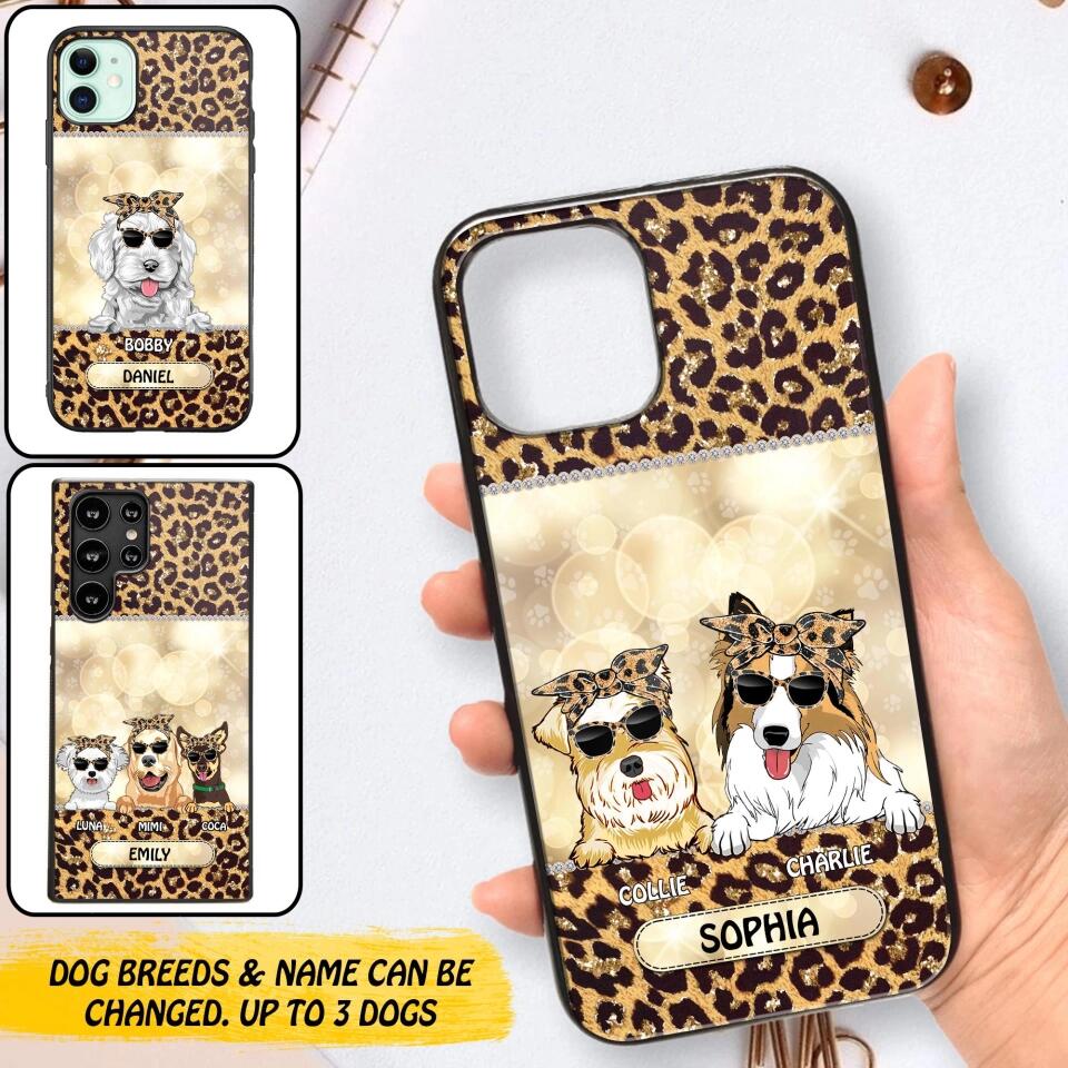 Personalized Dog Lover Leopard Phone Case Printed 22AUG-DT25