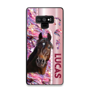 Personalized Horse Lover Sparkling Phone Case Printed 22AUG-MA24