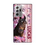 Personalized Horse Lover Sparkling Phone Case Printed 22AUG-MA24