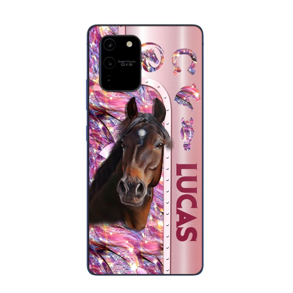 Personalized Horse Lover Sparkling Phone Case Printed 22AUG-MA24