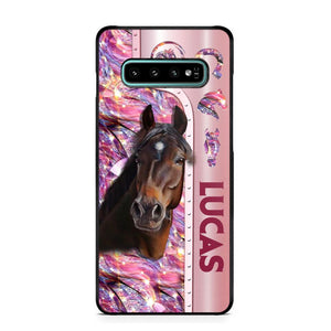 Personalized Horse Lover Sparkling Phone Case Printed 22AUG-MA24