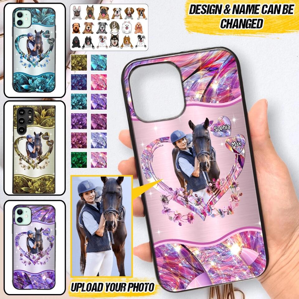 Personalized Horse Lover Sparkling Phone Case Printed 22AUG-HQ25