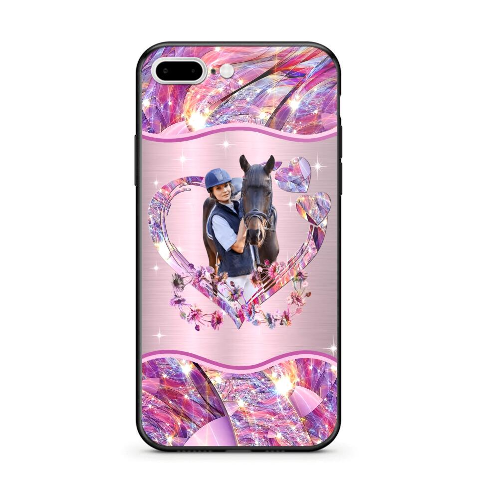 Personalized Horse Lover Sparkling Phone Case Printed 22AUG-HQ25