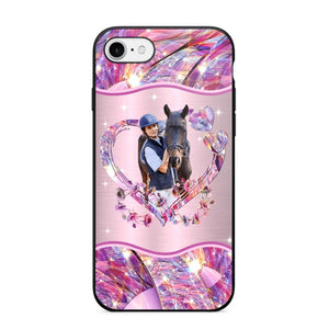 Personalized Horse Lover Sparkling Phone Case Printed 22AUG-HQ25