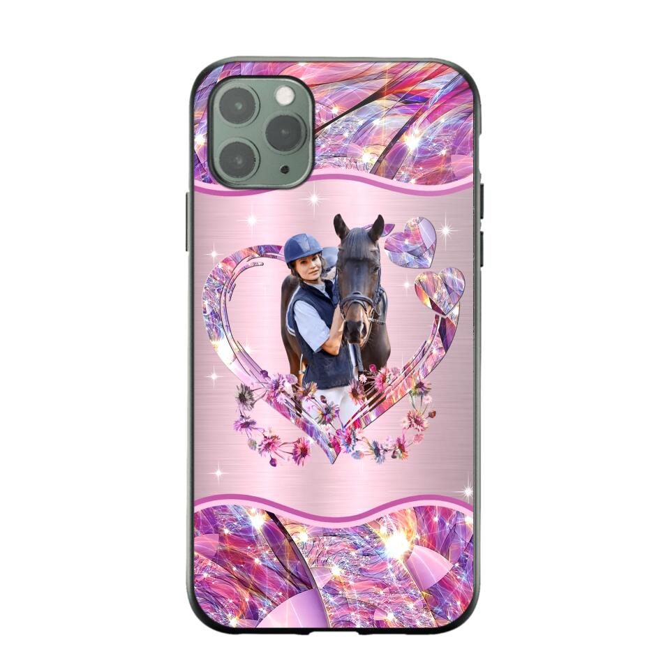 Personalized Horse Lover Sparkling Phone Case Printed 22AUG-HQ25