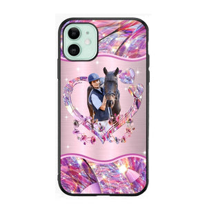 Personalized Horse Lover Sparkling Phone Case Printed 22AUG-HQ25