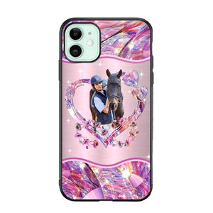 Personalized Horse Lover Sparkling Phone Case Printed 22AUG-HQ25