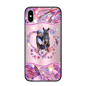 Personalized Horse Lover Sparkling Phone Case Printed 22AUG-HQ25