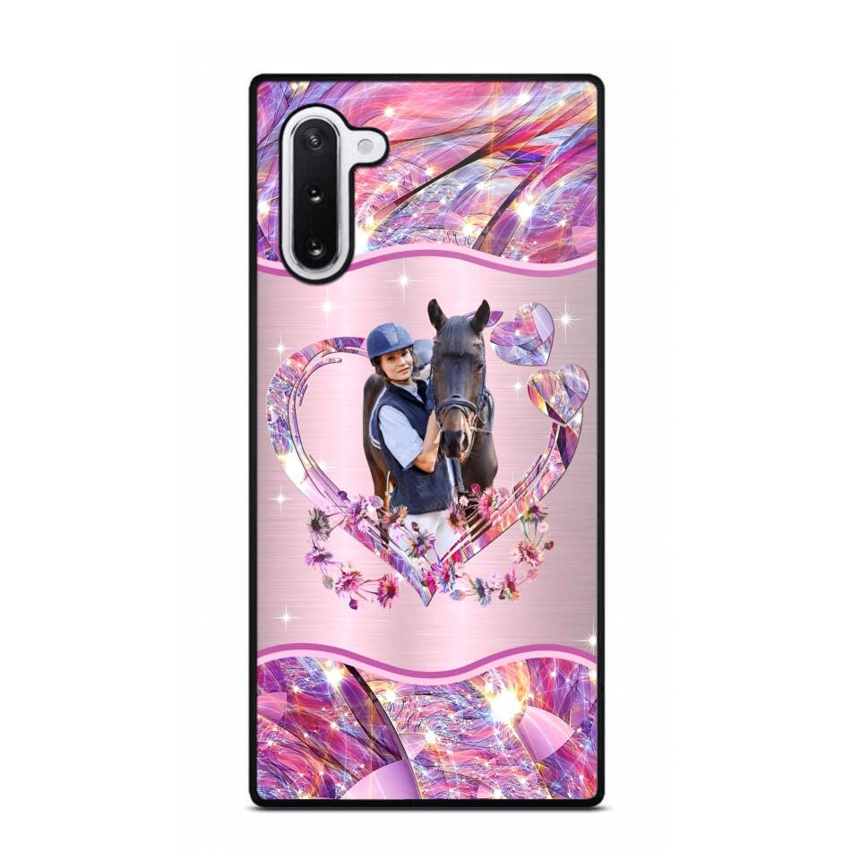 Personalized Horse Lover Sparkling Phone Case Printed 22AUG-HQ25