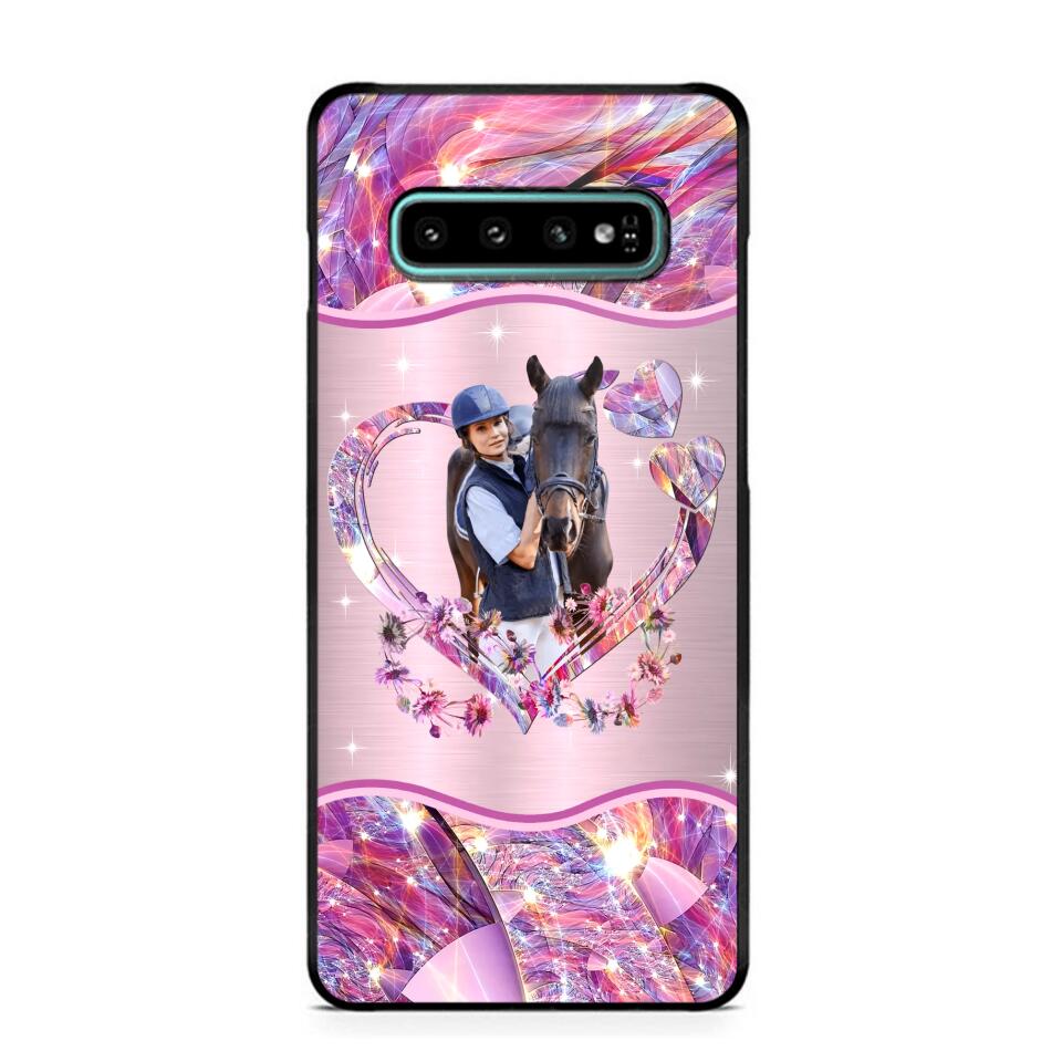 Personalized Horse Lover Sparkling Phone Case Printed 22AUG-HQ25