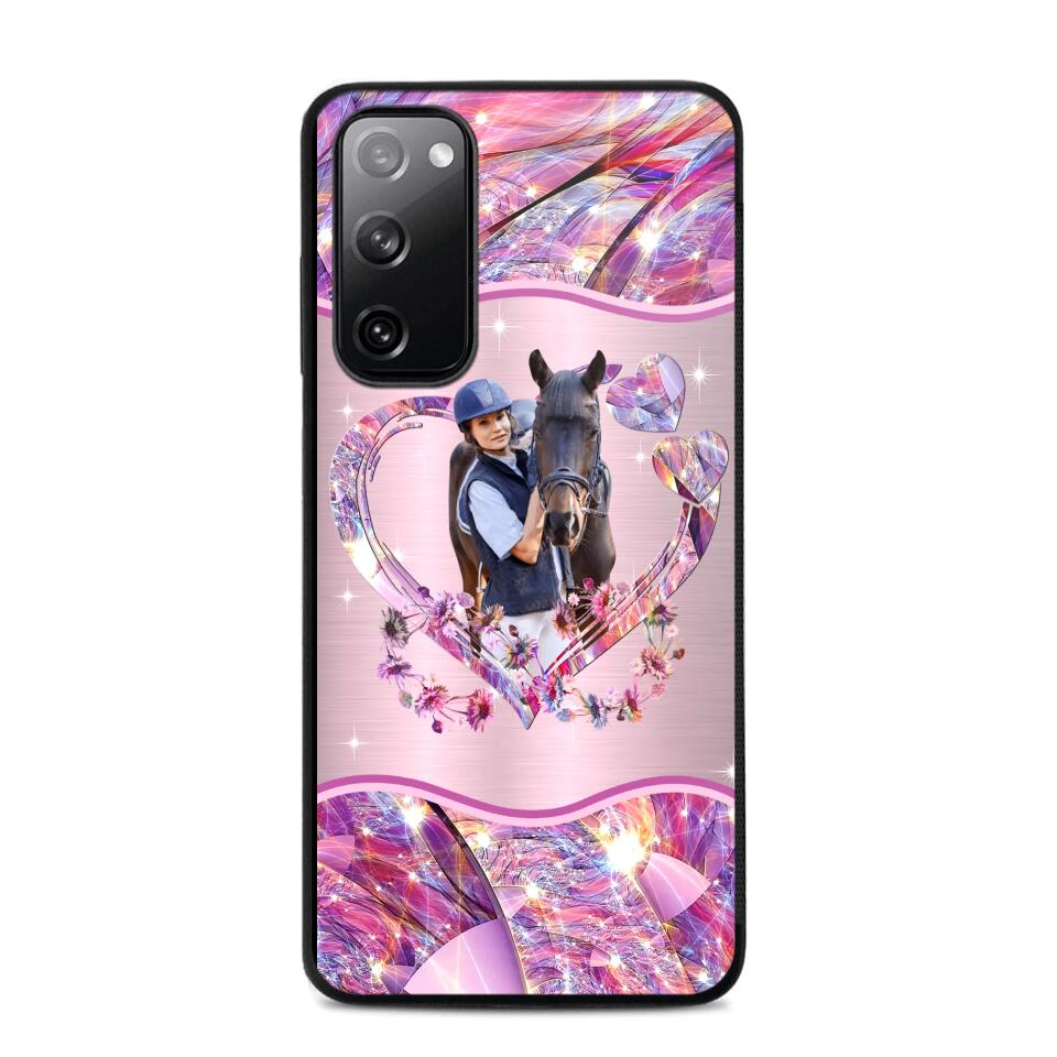 Personalized Horse Lover Sparkling Phone Case Printed 22AUG-HQ25