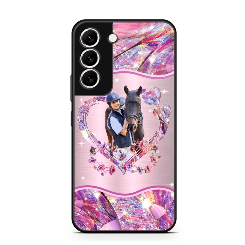 Personalized Horse Lover Sparkling Phone Case Printed 22AUG-HQ25