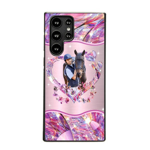 Personalized Horse Lover Sparkling Phone Case Printed 22AUG-HQ25