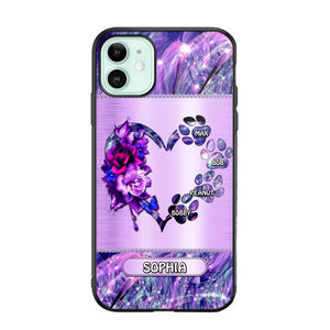 Personalized Heart Dog For Dogs Lover Sparkling Phone Case Printed NQDT2508