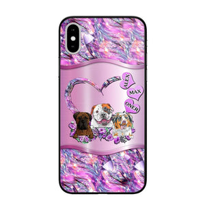 Personalized Dog Lover Sparkling Phone Case Printed 22AUG-MA25