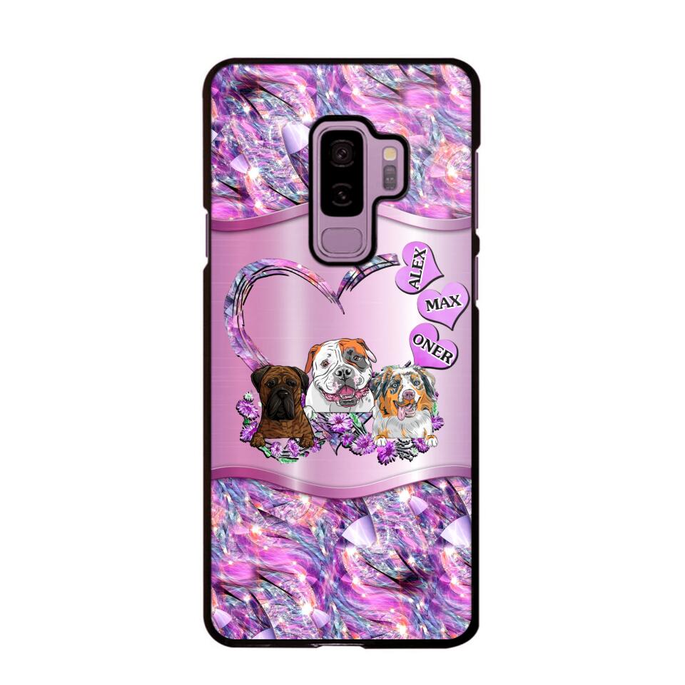 Personalized Dog Lover Sparkling Phone Case Printed 22AUG-MA25