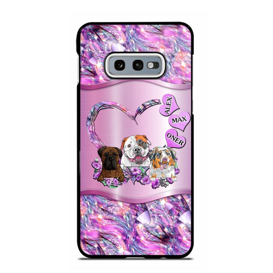 Personalized Dog Lover Sparkling Phone Case Printed 22AUG-MA25