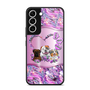 Personalized Dog Lover Sparkling Phone Case Printed 22AUG-MA25