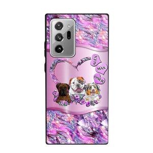 Personalized Dog Lover Sparkling Phone Case Printed 22AUG-MA25