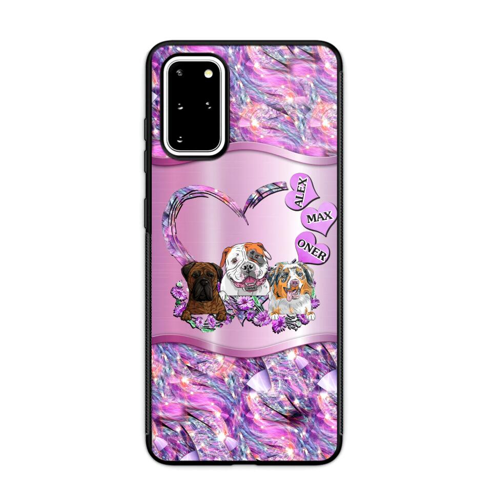 Personalized Dog Lover Sparkling Phone Case Printed 22AUG-MA25