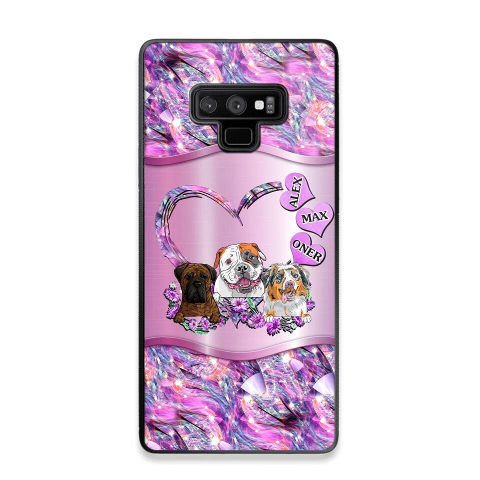 Personalized Dog Lover Sparkling Phone Case Printed 22AUG-MA25