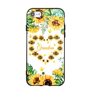 Personalized Grandma Kid Sunflower Phone Case Printed 22AUG-DT25