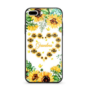 Personalized Grandma Kid Sunflower Phone Case Printed 22AUG-DT25