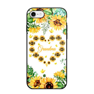 Personalized Grandma Kid Sunflower Phone Case Printed 22AUG-DT25