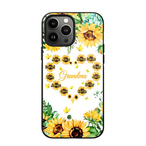 Personalized Grandma Kid Sunflower Phone Case Printed 22AUG-DT25