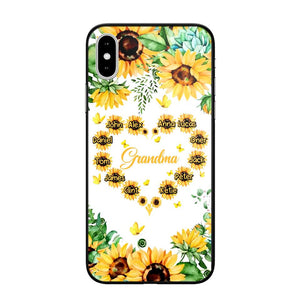 Personalized Grandma Kid Sunflower Phone Case Printed 22AUG-DT25