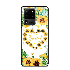 Personalized Grandma Kid Sunflower Phone Case Printed 22AUG-DT25