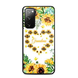 Personalized Grandma Kid Sunflower Phone Case Printed 22AUG-DT25