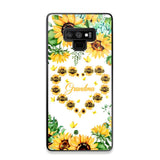 Personalized Grandma Kid Sunflower Phone Case Printed 22AUG-DT25