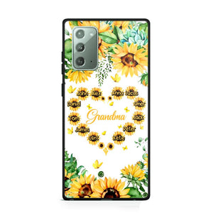 Personalized Grandma Kid Sunflower Phone Case Printed 22AUG-DT25