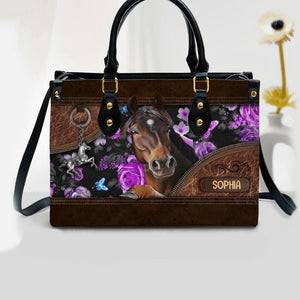 Personalized Horse Leather Bag Printed NQVQ2608