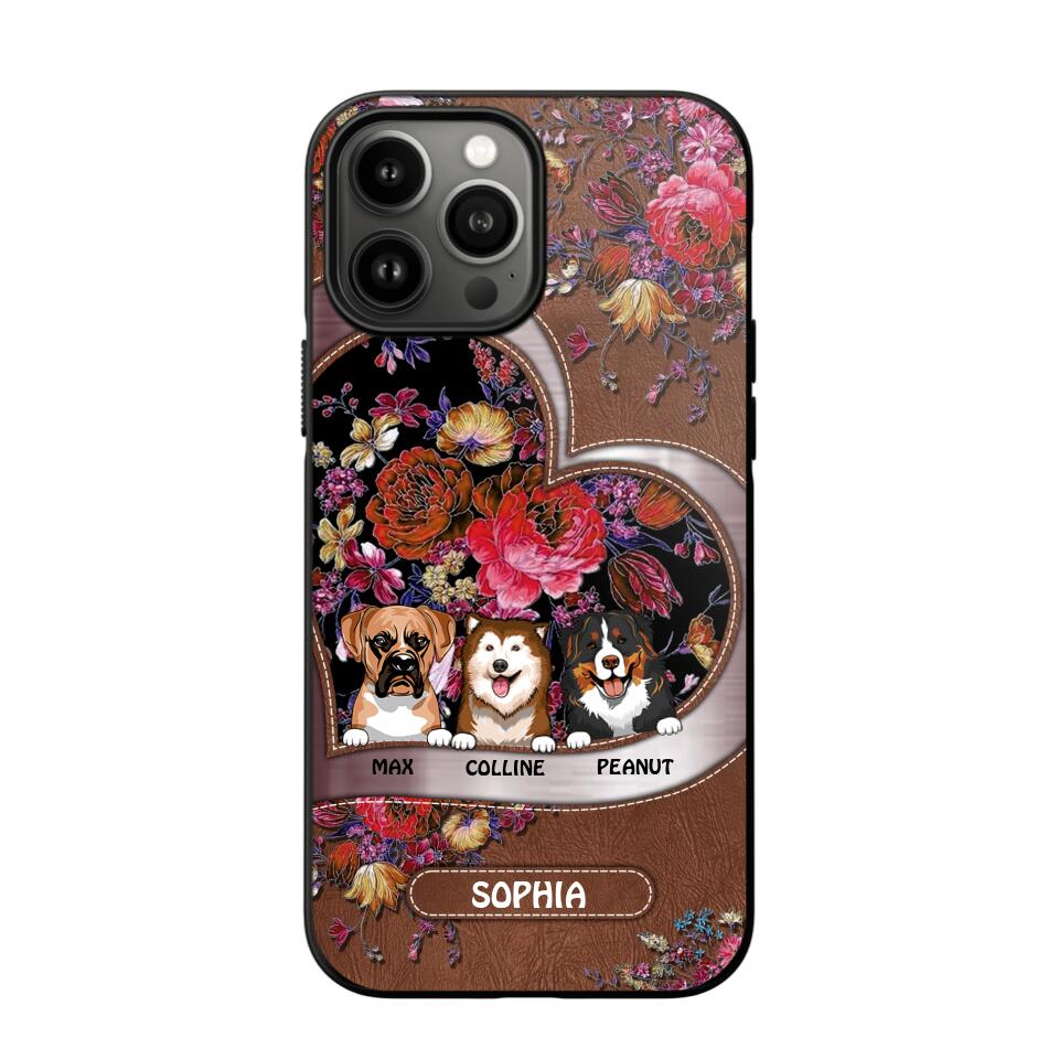 Personalized Flower Dog Phonecase 3D Printed NQDT2608