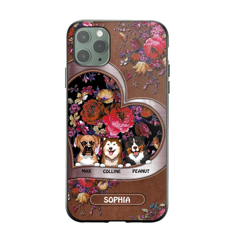 Personalized Flower Dog Phonecase 3D Printed NQDT2608