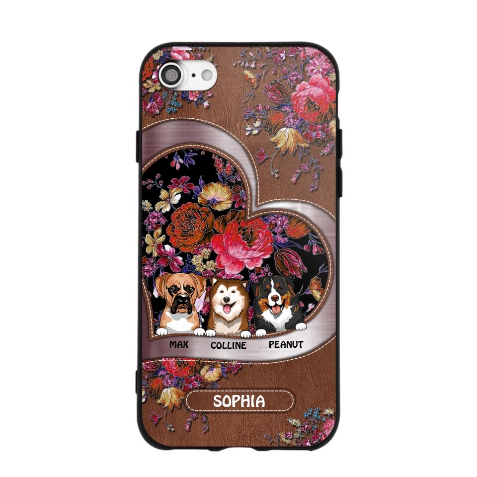 Personalized Flower Dog Phonecase 3D Printed NQDT2608