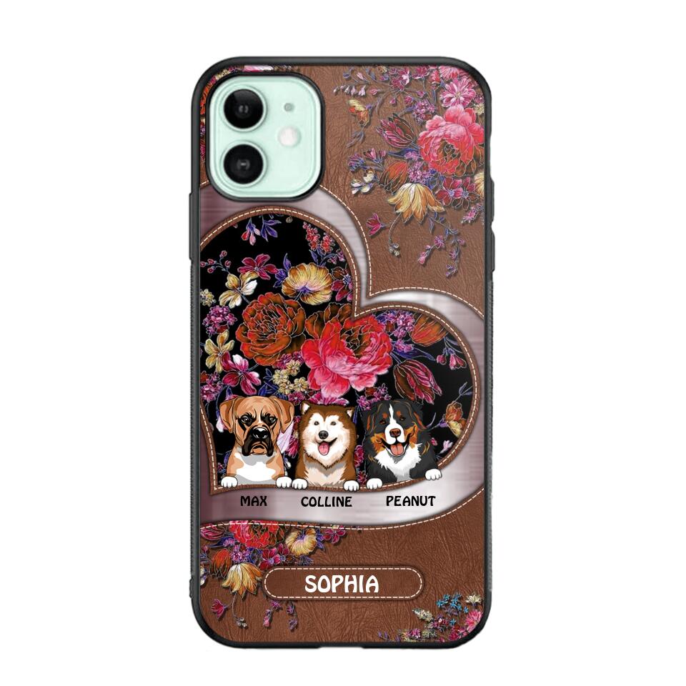 Personalized Flower Dog Phonecase 3D Printed NQDT2608