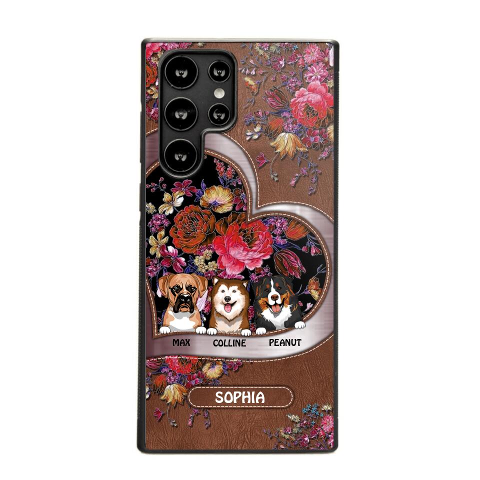 Personalized Flower Dog Phonecase 3D Printed NQDT2608