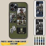 Personalized Canadian Veteran/ Solider Rank Upload Photo Phonecase 3D Printed QTVQ2708