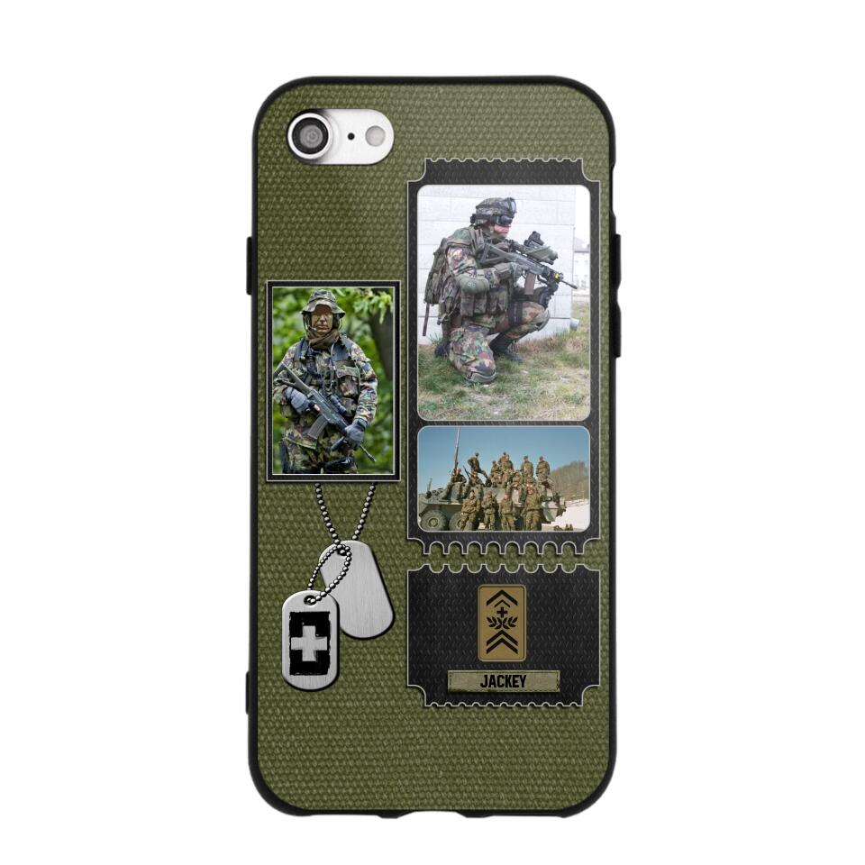 Personalized Swiss Veteran/ Solider Rank Upload Photo Phonecase 3D Printed QTVQ2708