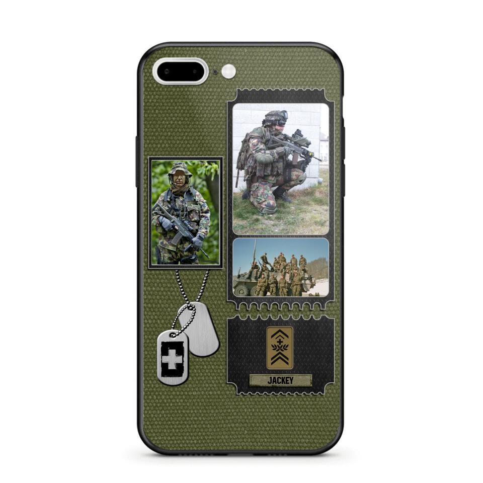 Personalized Swiss Veteran/ Solider Rank Upload Photo Phonecase 3D Printed QTVQ2708