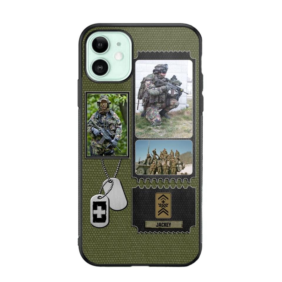 Personalized Swiss Veteran/ Solider Rank Upload Photo Phonecase 3D Printed QTVQ2708